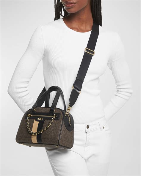 michael kors bowling satchel bag|MICHAEL Michael Kors Williamsburg Small Leather .